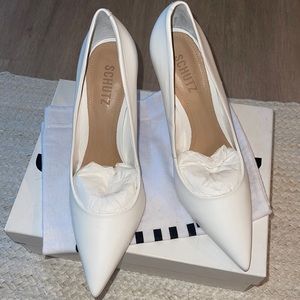 BRAND NEW Schutz Lou white pump